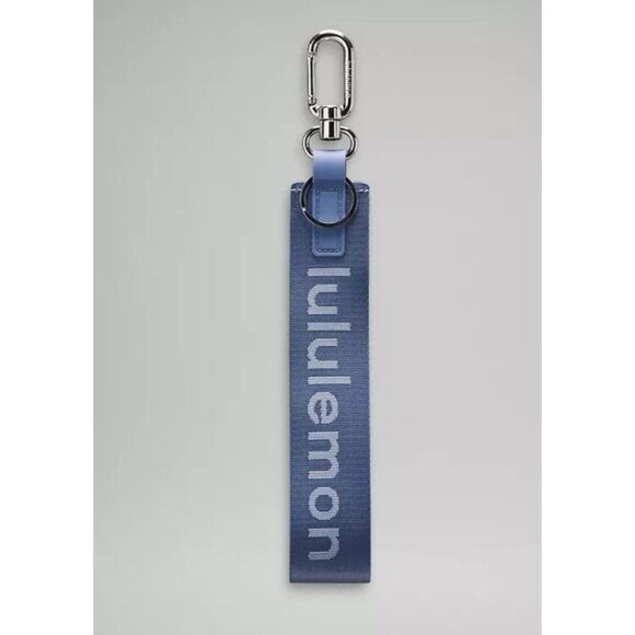 Lululemon Accessories - Lululemon Never Lost Keychain in Oasis Blue Spellout Logo One Size Unisex NEW